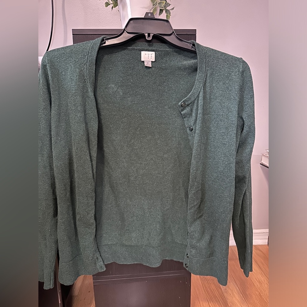 Green cardigan